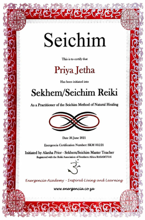 Certificate-Seichim-Reiki